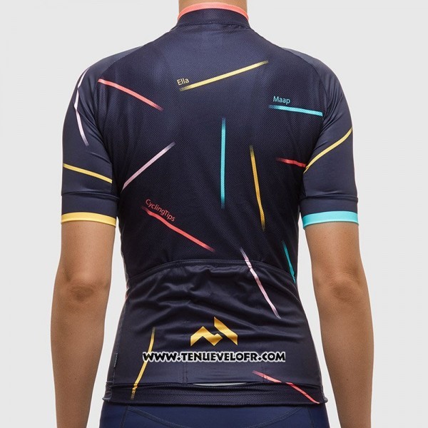 2017 Maillot Ciclismo Femme MAAP X Ella Noir Manches Courtes et Cuissard