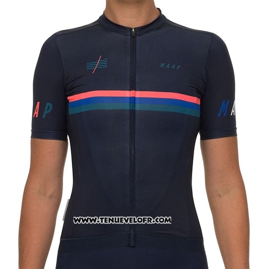 2019 Maillot Ciclismo Femme MAAP Nationals Noir Manches Courtes et Cuissard