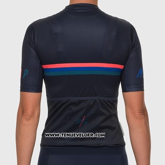 2019 Maillot Ciclismo Femme MAAP Nationals Noir Manches Courtes et Cuissard