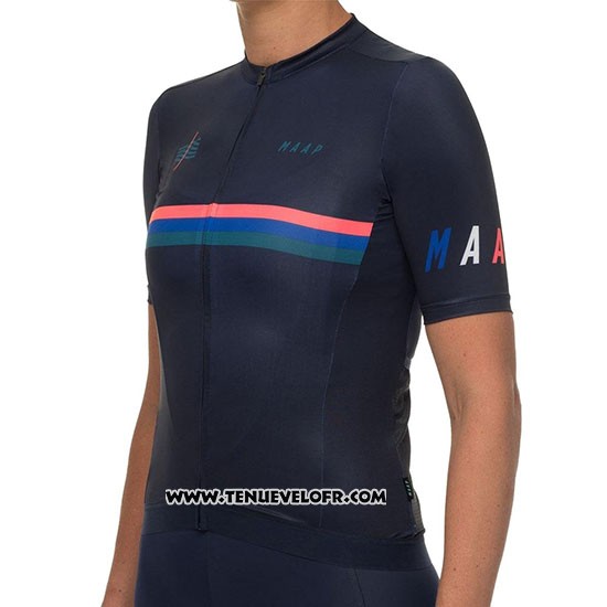 2019 Maillot Ciclismo Femme MAAP Nationals Noir Manches Courtes et Cuissard