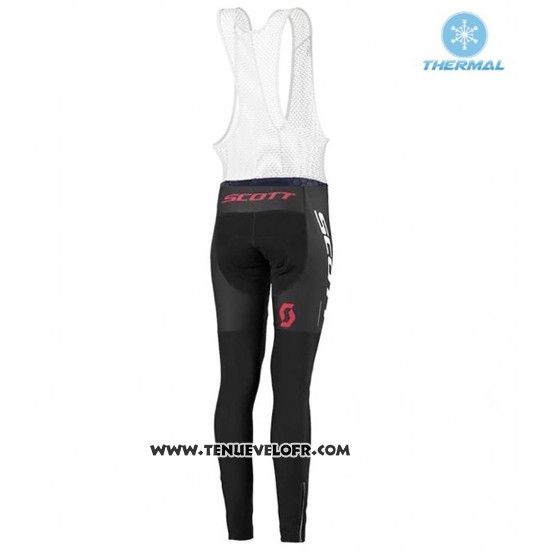 2016 Maillot Ciclismo Femme Scott Blanc et Noir Manches Longues et Cuissard