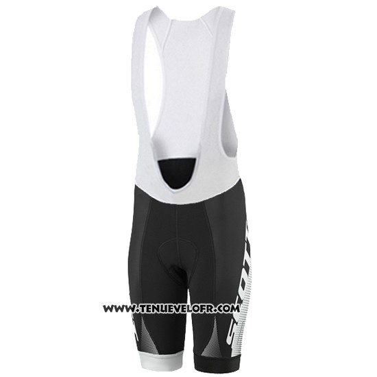2016 Maillot Ciclismo Femme Scott Noir et Gris Manches Courtes et Cuissard