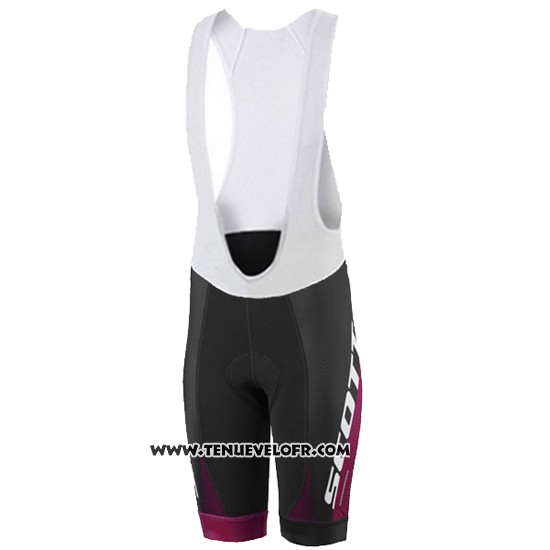2016 Maillot Ciclismo Femme Scott Rouge et Blanc Manches Courtes et Cuissard