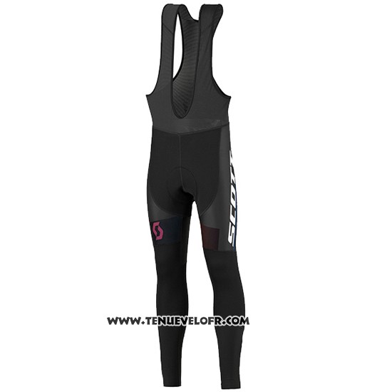 2016 Maillot Ciclismo Femme Scott Rouge et Blanc Manches Longues et Cuissard