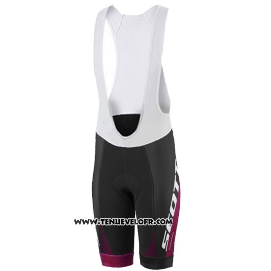 2016 Maillot Ciclismo Femme Scott Rouge et Orange Manches Courtes et Cuissard