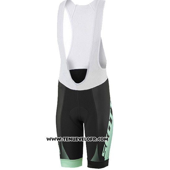 2016 Maillot Ciclismo Femme Scott Vert et Blanc Manches Courtes et Cuissard