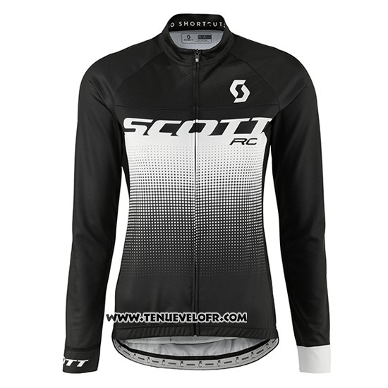2016 Maillot Ciclismo Femme Scott Vert et Blanc Manches Longues et Cuissard