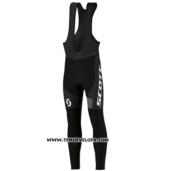2016 Maillot Ciclismo Femme Scott Vert et Blanc Manches Longues et Cuissard