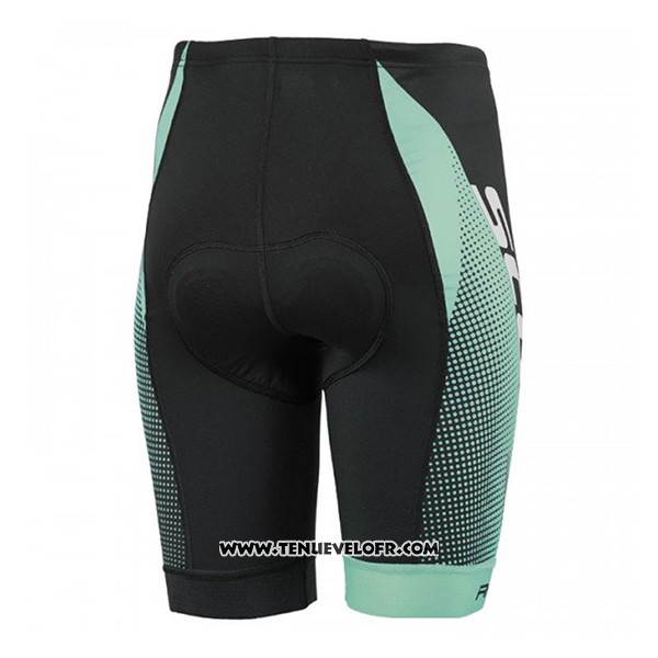 2017 Maillot Ciclismo Femme Scott Noir et Vert Manches Courtes et Cuissard