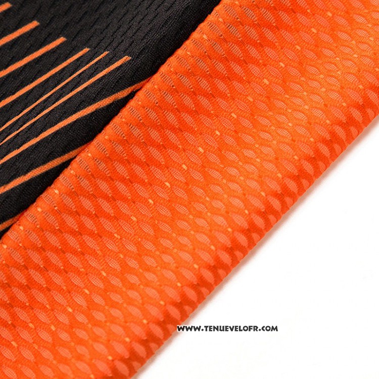 2018 Maillot Ciclismo Scott Orange et Noir Manches Courtes et Cuissard