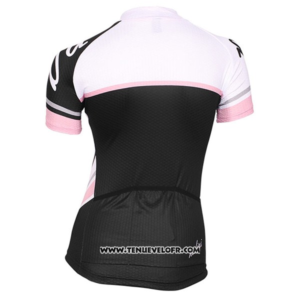 2017 Maillot Ciclismo Femme Nalini Blanc et Noir Manches Courtes et Cuissard