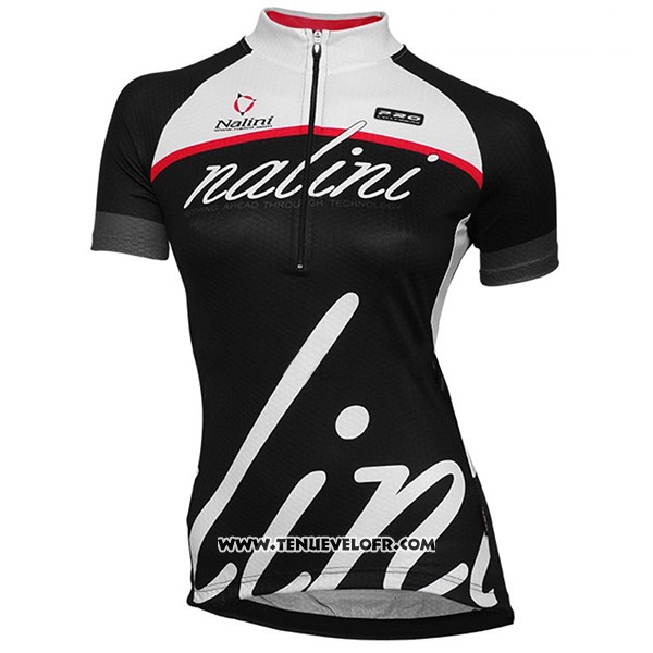 2017 Maillot Ciclismo Femme Nalini Classic Noir Manches Courtes et Cuissard
