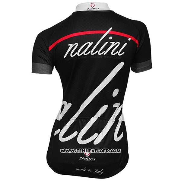 2017 Maillot Ciclismo Femme Nalini Classic Noir Manches Courtes et Cuissard
