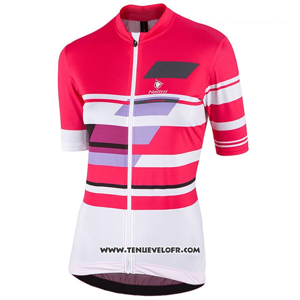 2017 Maillot Ciclismo Femme Nalini Dolomiti Rouge Manches Courtes et Cuissard