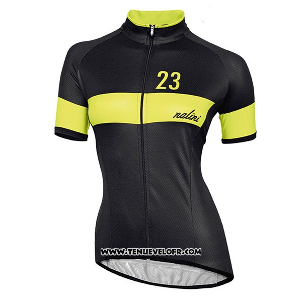 2017 Maillot Ciclismo Femme Nalini Nemina Noir Manches Courtes et Cuissard