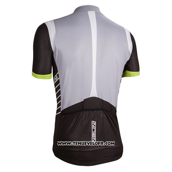 2017 Maillot Ciclismo Femme Nalini Noir et Blanc Manches Courtes et Cuissard