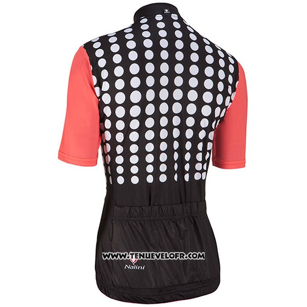 2017 Maillot Ciclismo Femme Nalini Optical Noir et Orange Manches Courtes et Cuissard
