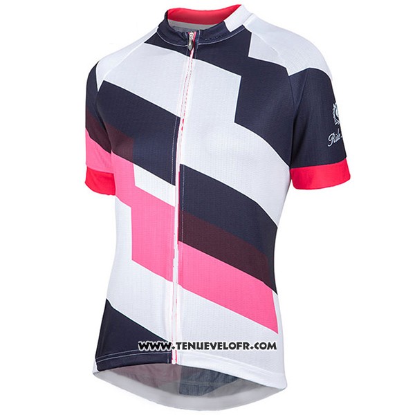 2017 Maillot Ciclismo Femme Nalini Stripe Rose et Noir Manches Courtes et Cuissard