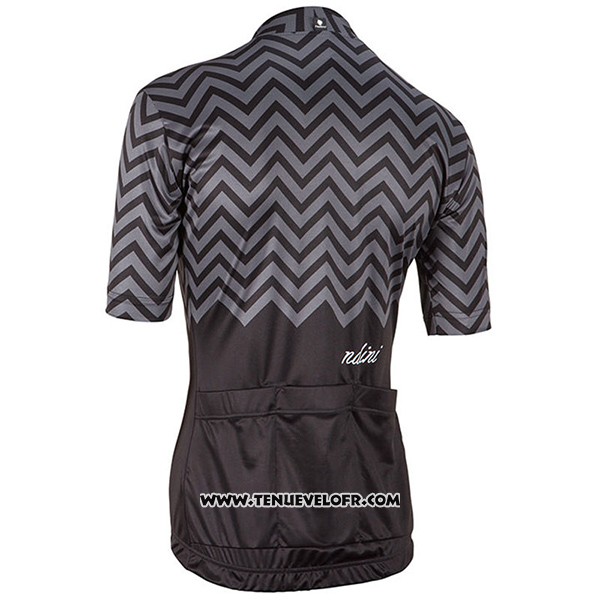 2017 Maillot Ciclismo Femme Nalini Wave Noir Manches Courtes et Cuissard
