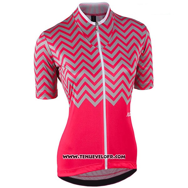 2017 Maillot Ciclismo Femme Nalini Wave Rouge Manches Courtes et Cuissard