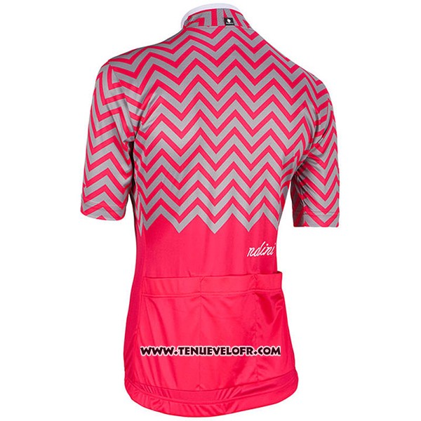 2017 Maillot Ciclismo Femme Nalini Wave Rouge Manches Courtes et Cuissard