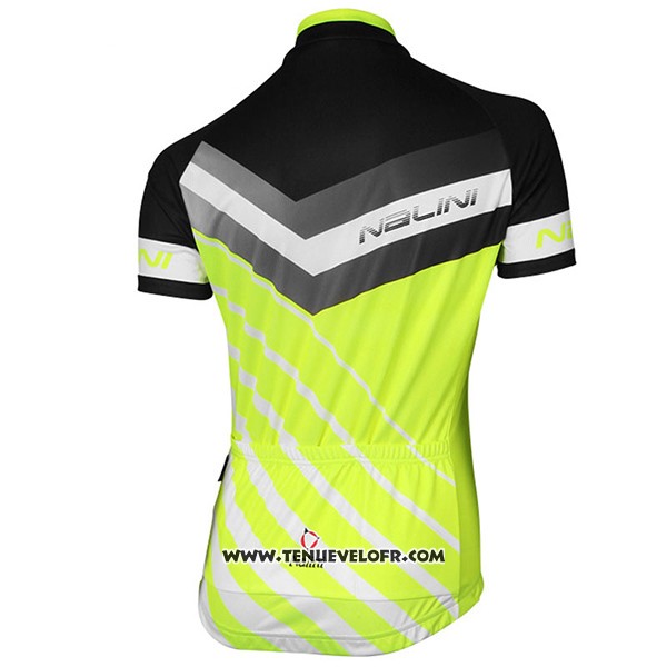 2017 Maillot Ciclismo Femme Nalini Zebrana Vert et Noir Manches Courtes et Cuissard