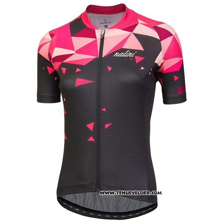 2018 Maillot Ciclismo Femme Nalini Chic Rouge Manches Courtes et Cuissard
