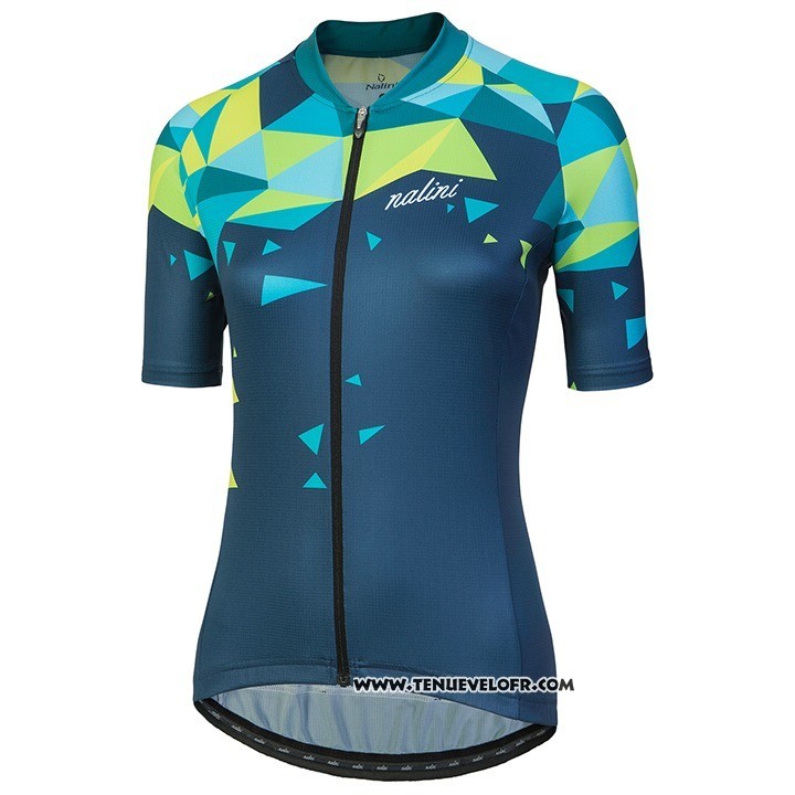 2018 Maillot Ciclismo Femme Nalini Chic Vert Manches Courtes et Cuissard