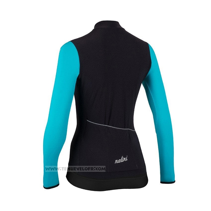 2021 Maillot Cyclisme Femme Nalini Noir Manches Longues et Cuissard