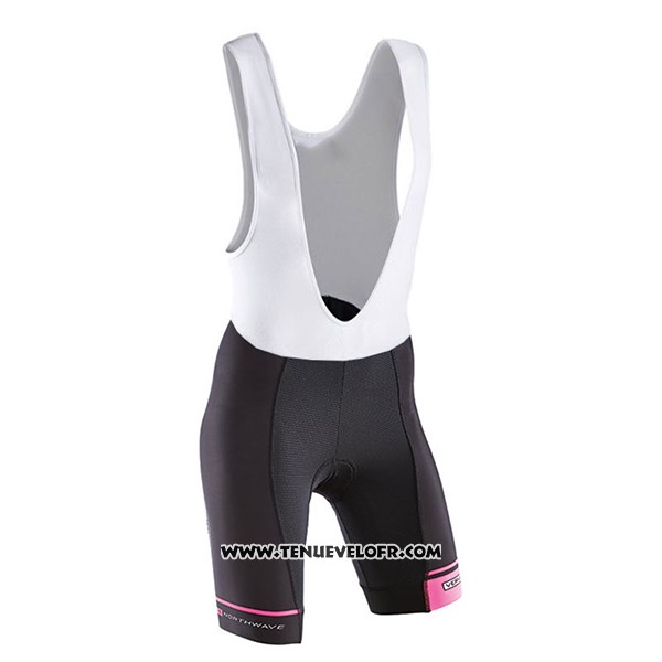 2017 Maillot Ciclismo Femme Northwave Noir et Bleu Manches Courtes et Cuissard