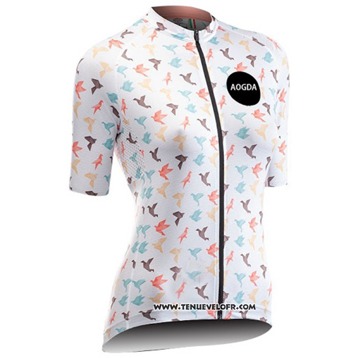 2020 Maillot Ciclismo Femme Northwave Blanc Manches Courtes et Cuissard