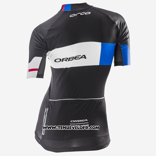 2016 Maillot Ciclismo Femme Orbea Bleu et Noir Manches Courtes et Cuissard