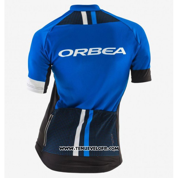 2017 Maillot Ciclismo Femme Orbea Noir et Bleu Manches Courtes et Cuissard