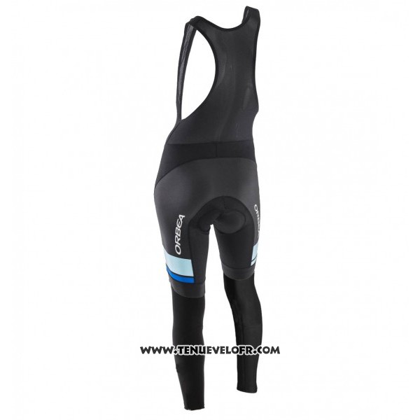 2017 Maillot Ciclismo Femme Orbea Noir et Bleu Manches Longues et Cuissard