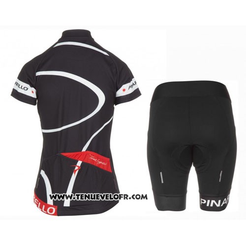 2016 Maillot Ciclismo Femme Pinarello Rouge et Blanc Manches Courtes et Cuissard