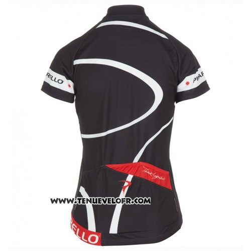 2016 Maillot Ciclismo Femme Pinarello Rouge et Blanc Manches Courtes et Cuissard