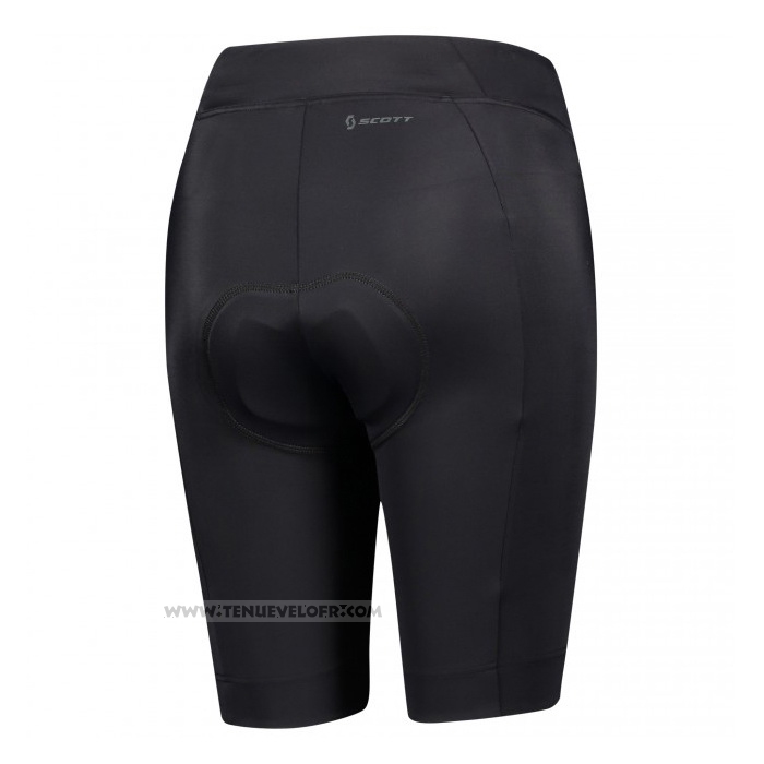 2021 Maillot Cyclisme Femme Scott Gris Marron Manches Courtes et Cuissard