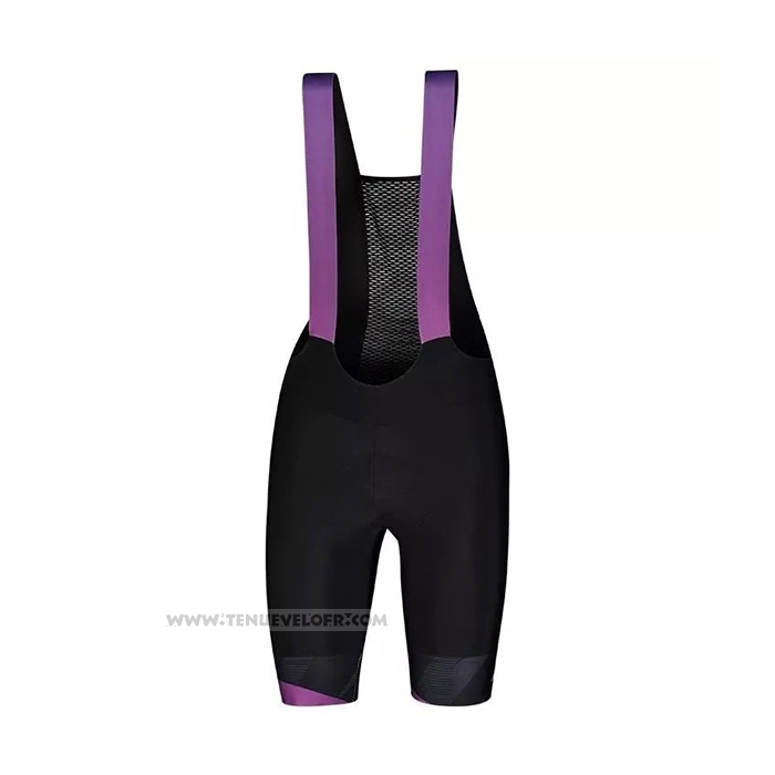 2021 Maillot Cyclisme Femme Scott Noir Violet Manches Courtes et Cuissard