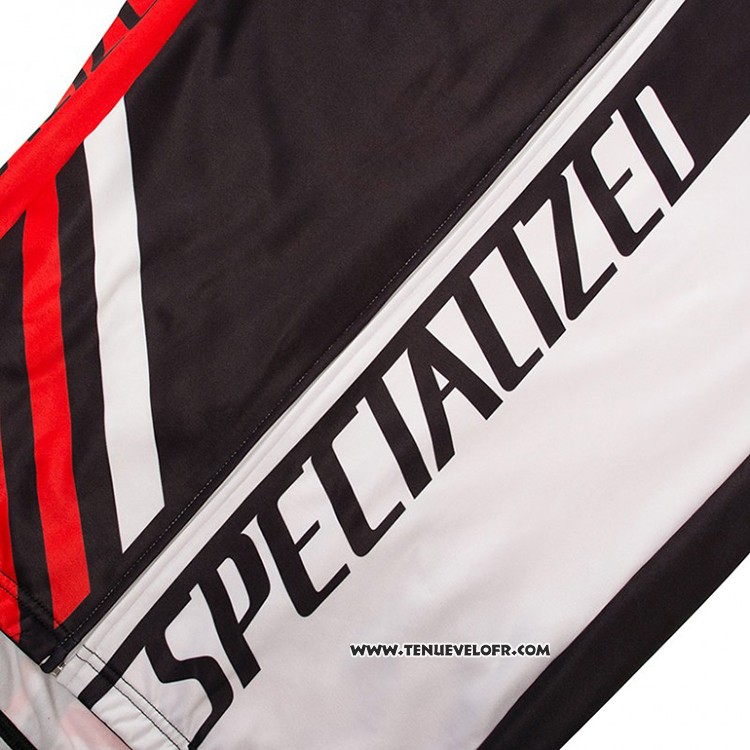 2018 Maillot Ciclismo Specialized Noir Rouge Blanc Manches Longues et Cuissard