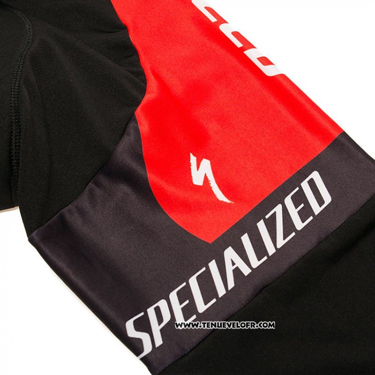 2018 Maillot Ciclismo Specialized Noir Rouge Blanc Manches Longues et Cuissard
