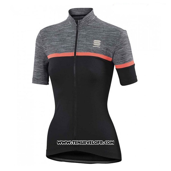 2017 Maillot Ciclismo Femme Femme Sportful Giara Noir Manches Courtes et Cuissard