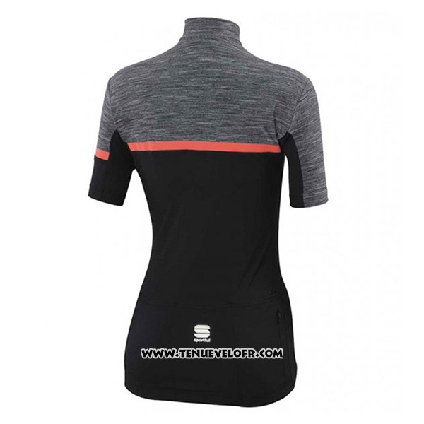 2017 Maillot Ciclismo Femme Femme Sportful Giara Noir Manches Courtes et Cuissard