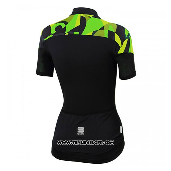 2017 Maillot Ciclismo Femme Femme Sportful Primavera Noir Manches Courtes et Cuissard