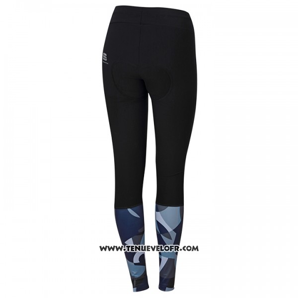 2017 Maillot Ciclismo Femme Sportful Primavera Bleu Manches Longues et Cuissard