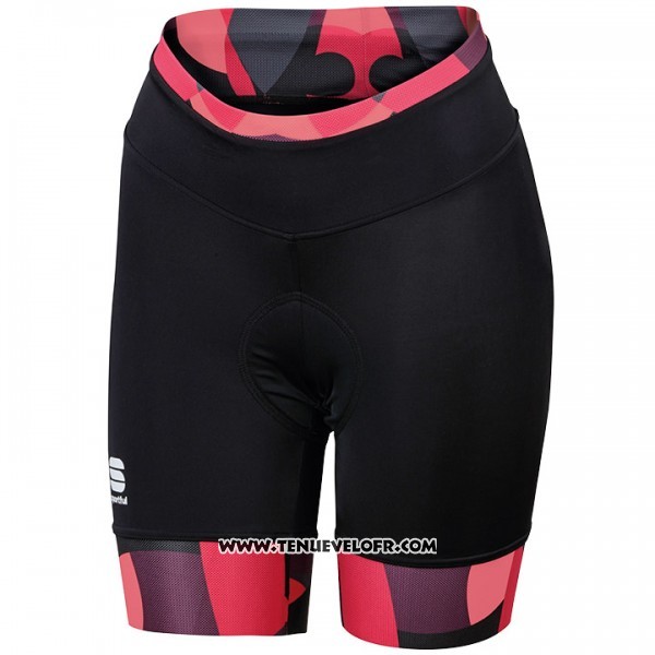 2017 Maillot Ciclismo Femme Sportful Primavera Noir et Rouge Manches Courtes et Cuissard