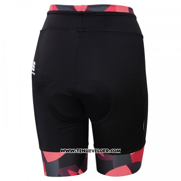 2017 Maillot Ciclismo Femme Sportful Primavera Noir et Rouge Manches Courtes et Cuissard