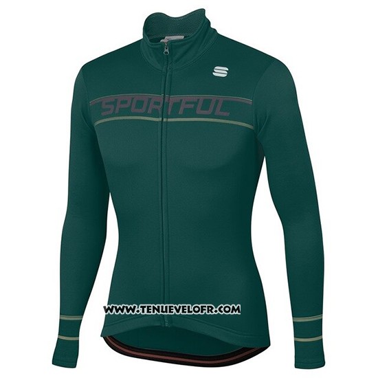 2020 Maillot Ciclismo Femme Sportful Vert Manches Longues et Cuissard