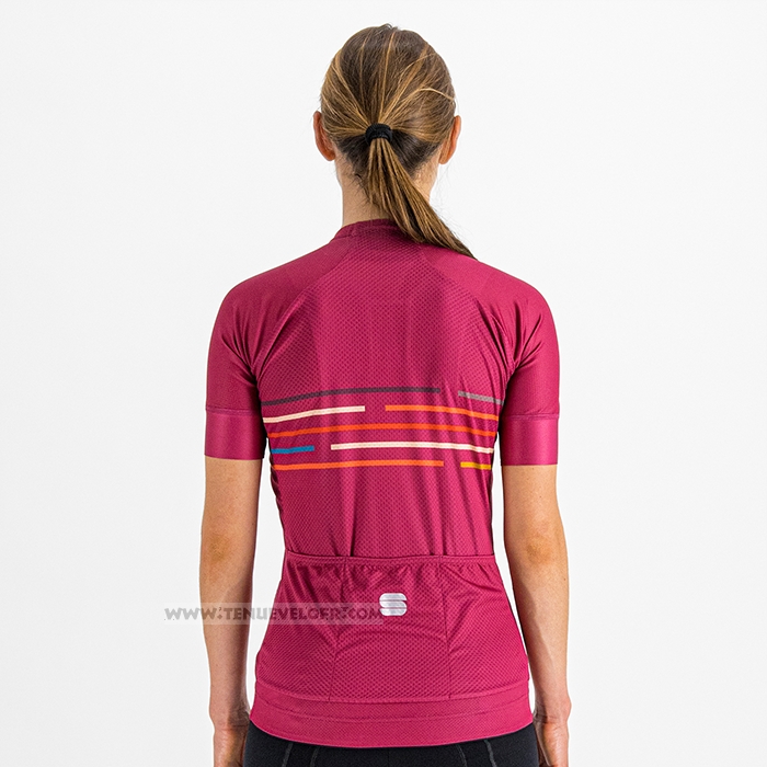2023 Maillot Cyclisme Femme Sportful Rose Manches Courtes et Cuissard