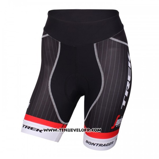 2016 Maillot Ciclismo Femme Trek Noir et Rouge Manches Courtes et Cuissard
