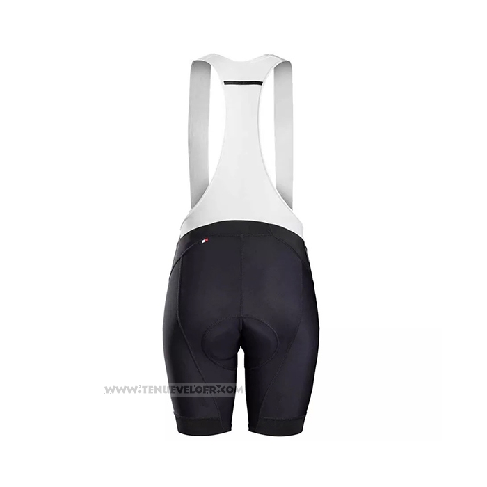 2021 Maillot Cyclisme Femme Trek Blanc Bleu Clair Manches Courtes et Cuissard